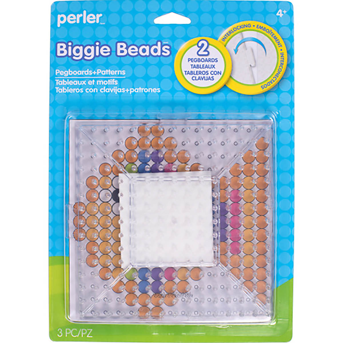 Biggie Beads Clear Pegboards - 2 Ct