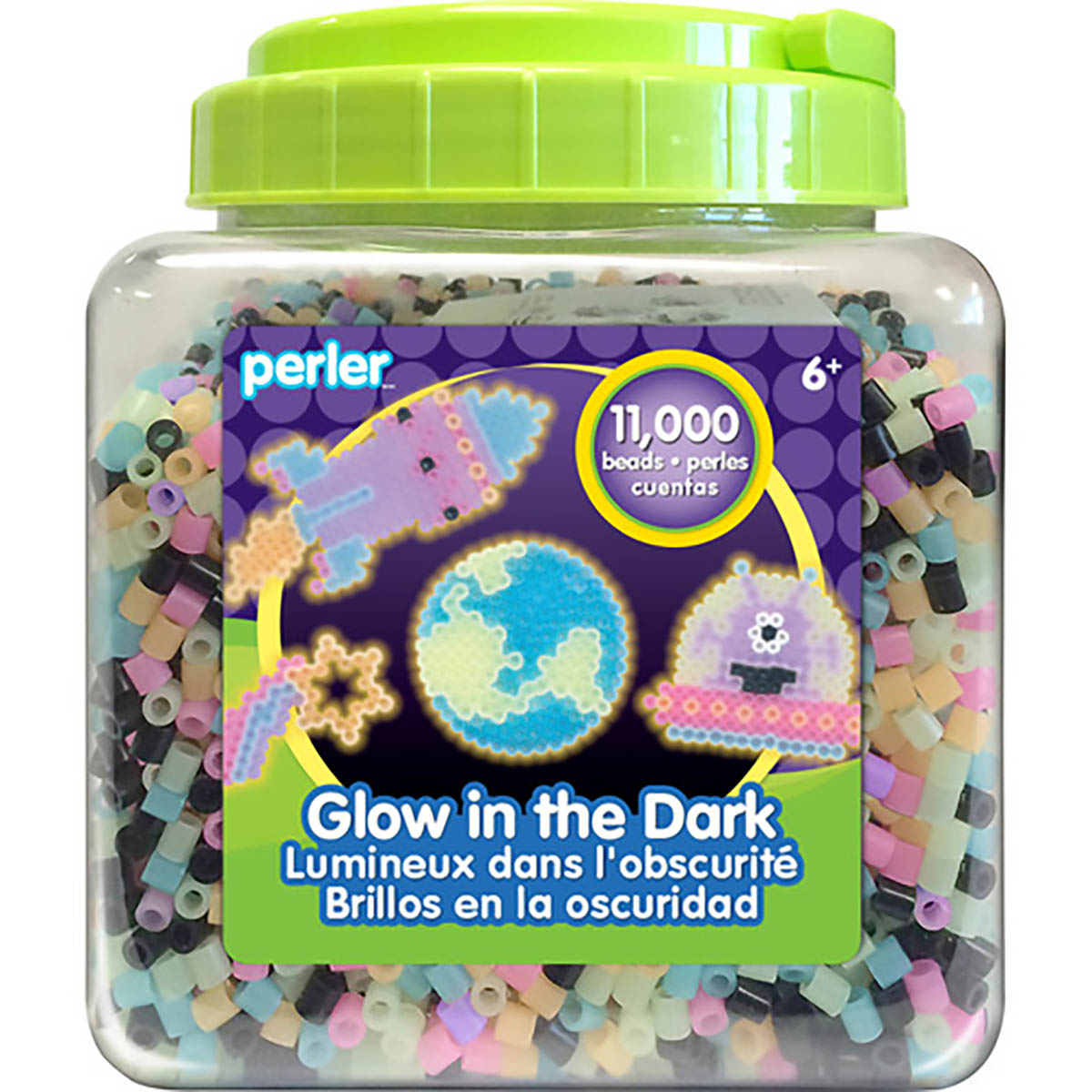 11,000 Perler Beads - Glow in the Dark Mix
