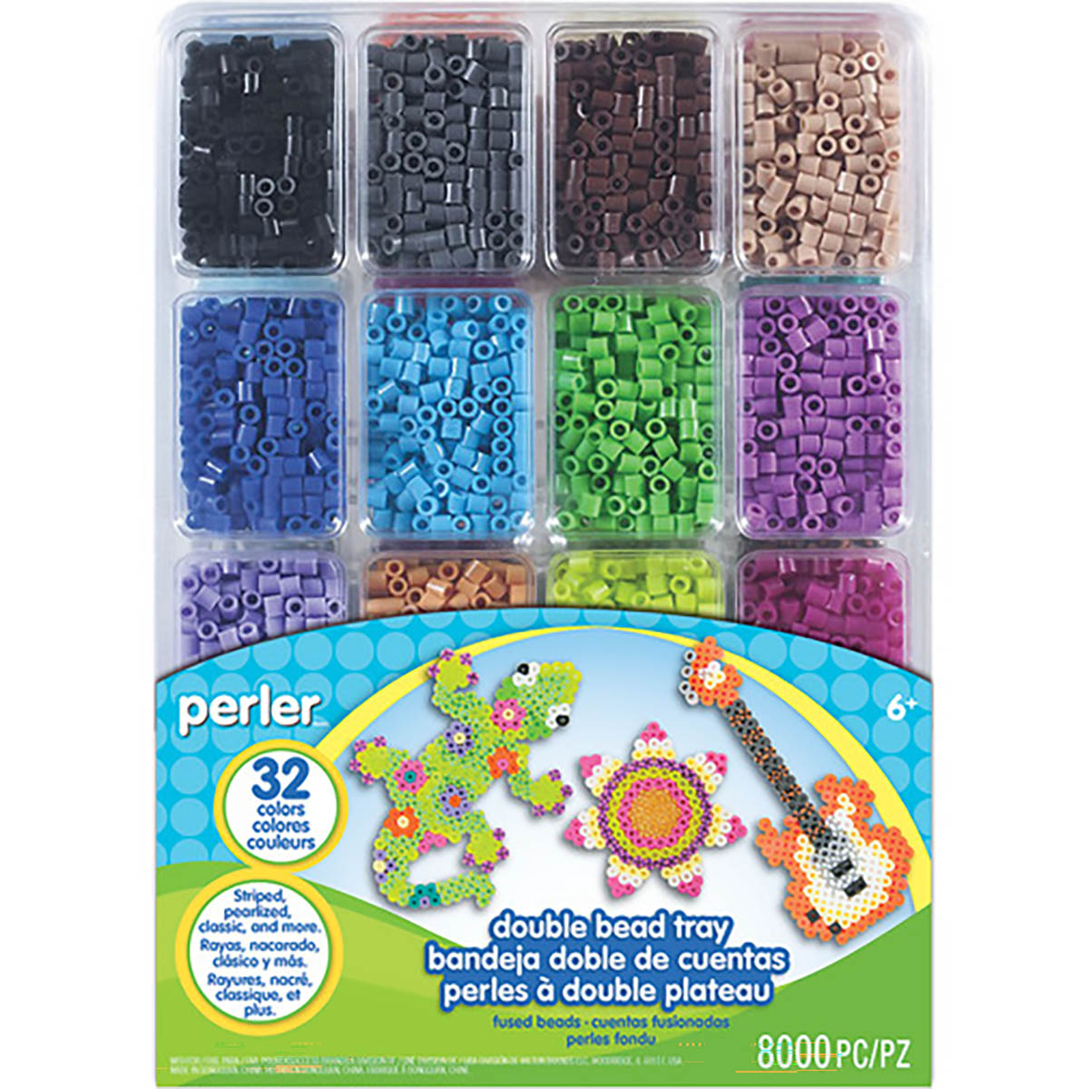 Double Perler Bead Tray